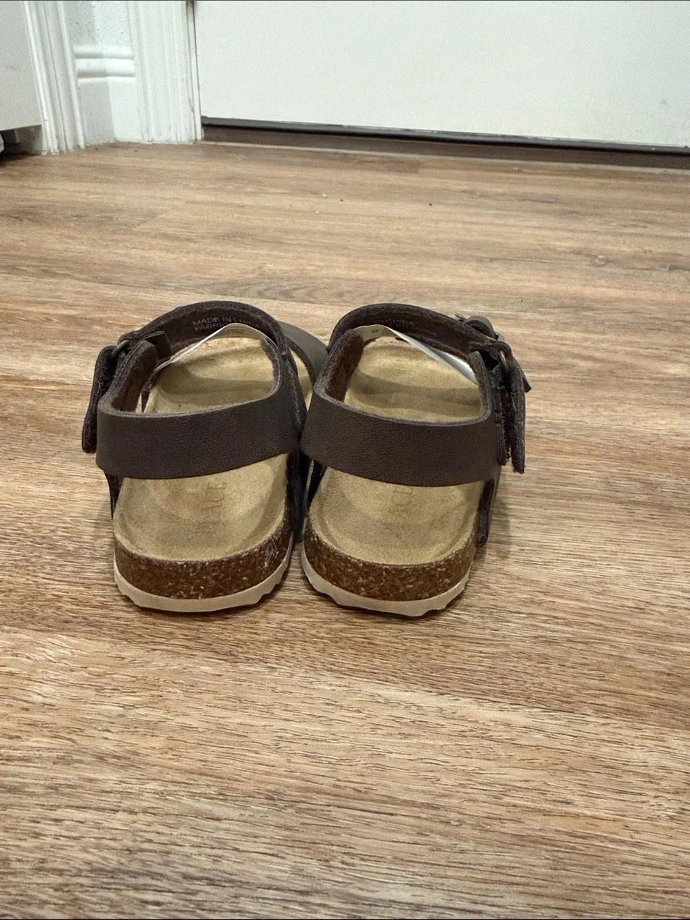 The Children's Place Brown Buckle Two-Strap Kids Sandals